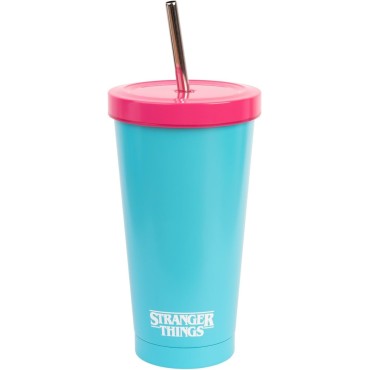 Vaso Rink-O-Manía Stranger Things Vaso Acero Pajita Metálica