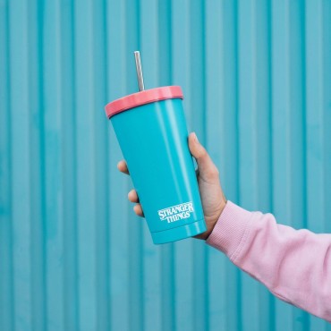 Vaso Rink-O-Manía Stranger Things Vaso Acero Pajita Metálica