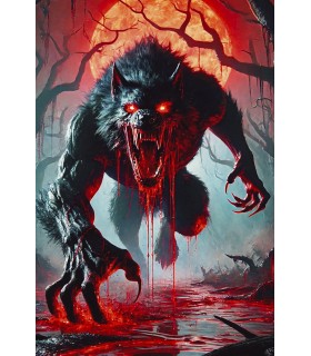 Póster decorativo en alumino Werewolf  Cuadro Póster HD