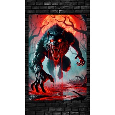 Póster decorativo en alumino Werewolf  Cuadro Póster HD
