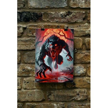 Póster decorativo en alumino Werewolf  Cuadro Póster HD