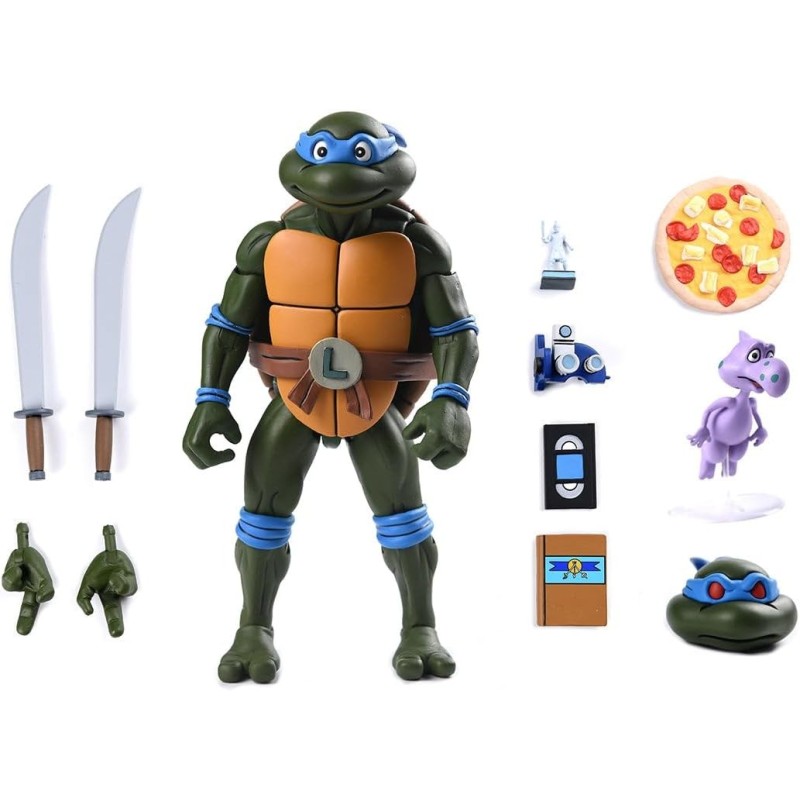Figura Ultimate Leonardo Leads TMNT Las Tortugas Ninja Articulada 18 cms