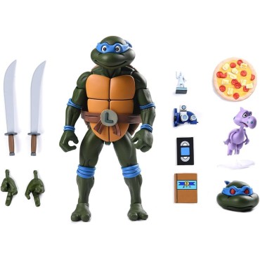 Figura Ultimate Leonardo Leads TMNT Las Tortugas Ninja Articulada 18 cms
