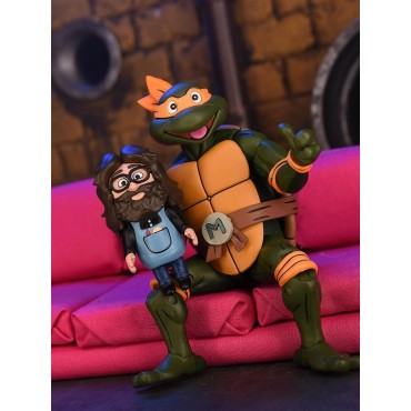 Figura Ultimate Michelangelo Is A Partying Dude TMNT Las Tortugas Ninja Articulada 18 cms