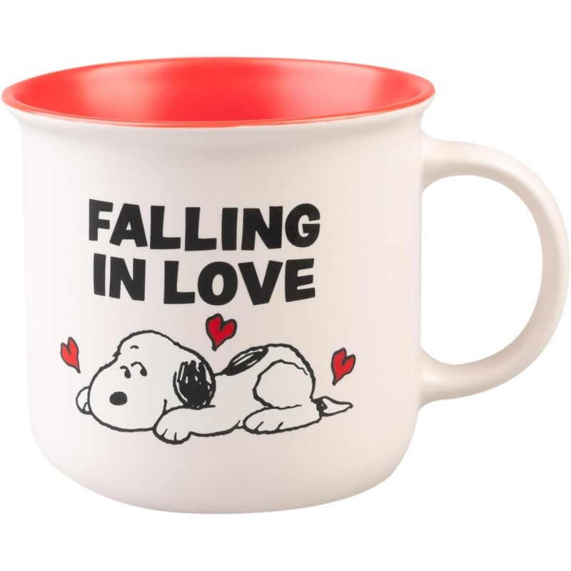 Taza Falling In Love Snoopy Cerámica 320 mls