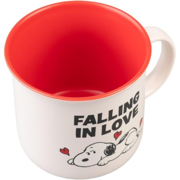 Taza Falling In Love Snoopy Cerámica 320 mls