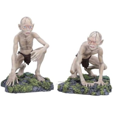 Set 2 Estatuas Gollum y Smeagol El Señor de los Anillos 14 cms