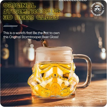 Jarra Pinta Stormtrooper Star Wars Original Stormtrooper Cristal 600 mls