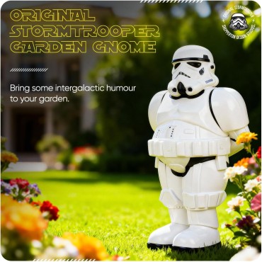 Figura Stormtrooper Gnomo de Jardín 3D Star Wars Original Stormtrooper 30 cms