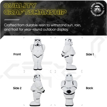 Figura Stormtrooper Gnomo de Jardín 3D Star Wars Original Stormtrooper 30 cms