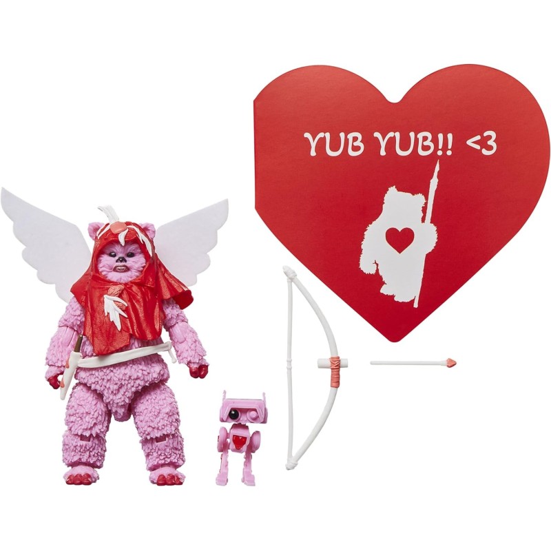 Figura Ewok Valentine's Day Edition Star Wars Black Series Articulada 9 cms