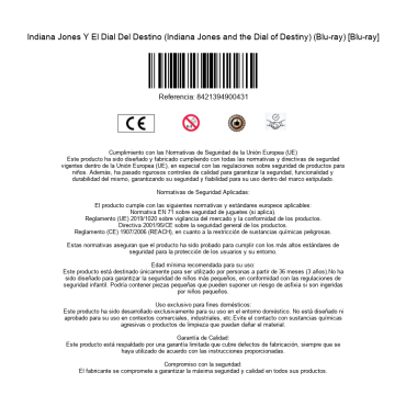 Indiana Jones Y El Dial Del Destino (Indiana Jones and the Dial of Destiny) (Blu-ray) [Blu-ray]