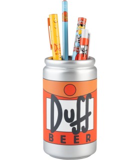 Bote 3D Lata de Cerveza Duff con Set de Escritura Los Simpsons
