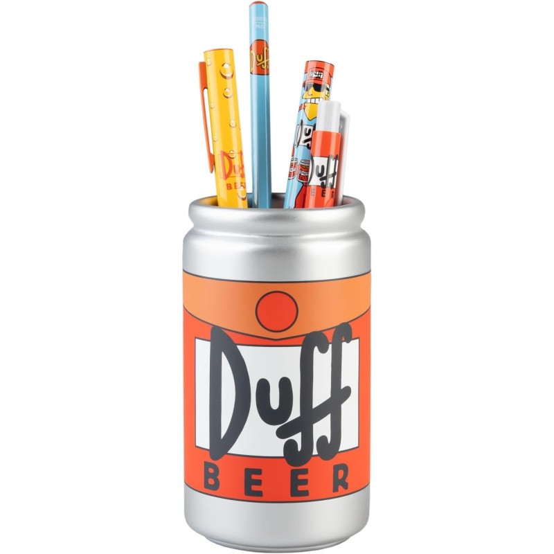 Bote 3D Lata de Cerveza Duff con Set de Escritura Los Simpsons
