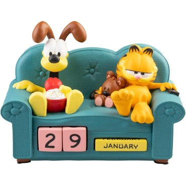 Calendario Perpetuo gato Garfield 3D - Figura Regalo Original Divertido : Decoracion Habitacion Juvenil o escritorio - Calendari
