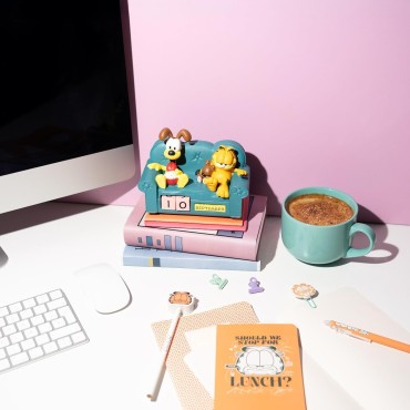 Calendario Perpetuo gato Garfield 3D - Figura Regalo Original Divertido : Decoracion Habitacion Juvenil o escritorio - Calendari