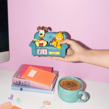 Calendario Perpetuo gato Garfield 3D - Figura Regalo Original Divertido : Decoracion Habitacion Juvenil o escritorio - Calendari