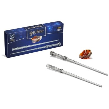 Set Réplicas Dos Varitas y Piedra Filosofal Harry Potter y la Piedra Filosofal Wizarding World