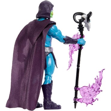 Masters of The Universe Skeletor Ataque del Báculo Havoc Figura de 13,97 cm del Villano de Motu con acción de Girar y solt