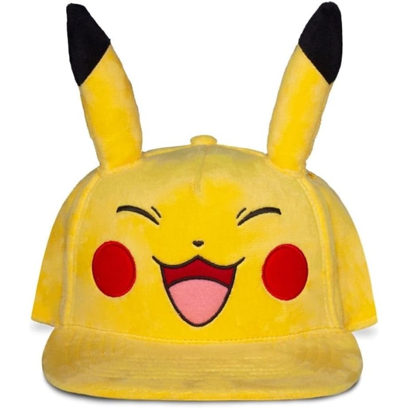 Pokémon Happy Pikachu Unisex Gorra Amarillo One Size 80% poliéster, 20% algodón