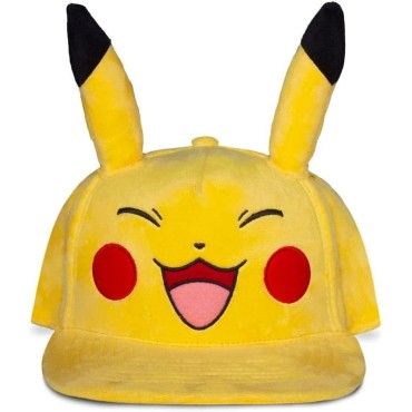 Pokémon Happy Pikachu Unisex Gorra Amarillo One Size 80% poliéster, 20% algodón