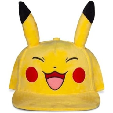 Pokémon Happy Pikachu Unisex Gorra Amarillo One Size 80% poliéster, 20% algodón