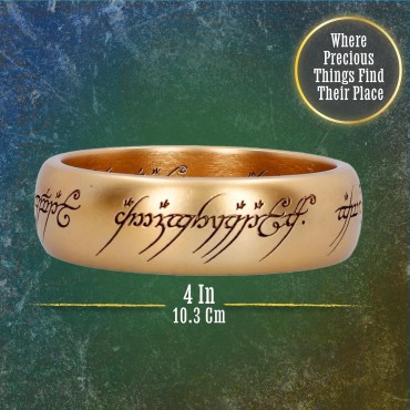 Nemesis Now Plato para baratijas de El Señor de los Anillos The One Ring de 10,8 cm de ancho, coleccionable de resina con map