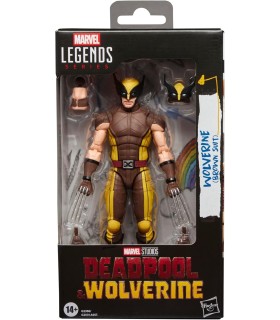 Figura Wolverine Brown Suit Deadpool & Wolverine Marvel Legends Articulada 15 cms