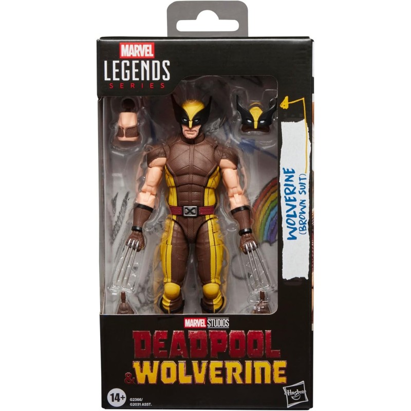 Figura Wolverine Brown Suit Deadpool & Wolverine Marvel Legends Articulada 15 cms