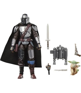 Figura Deluxe The Mandalorian & Grogu Star Wars Articulada 9'5 cms