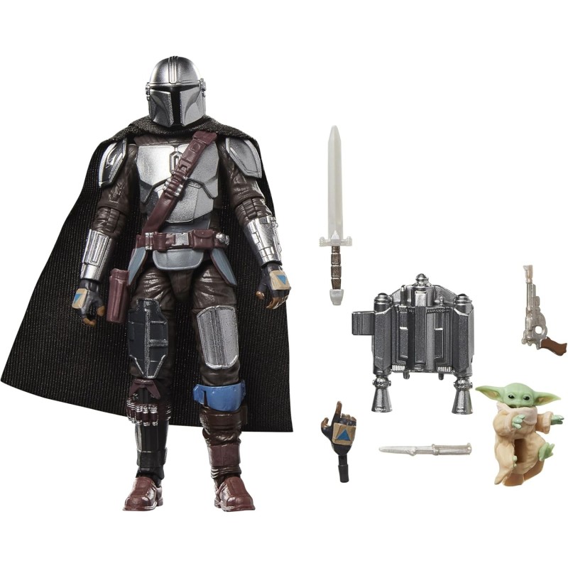 Figura Deluxe The Mandalorian & Grogu Star Wars Articulada 9'5 cms