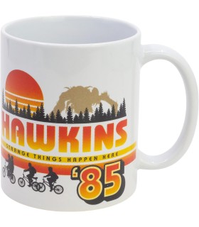 Taza Hawkins 85 Stranger Things Cerámica 325 mls