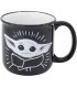 Taza The Child Blanco y Negro The Mandalorian Star Wars Cerámica 400 mls 