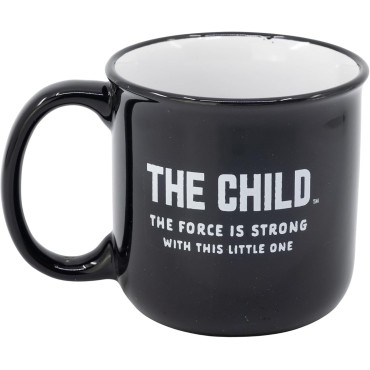 Taza The Child Blanco y Negro The Mandalorian Star Wars Cerámica 400 mls 
