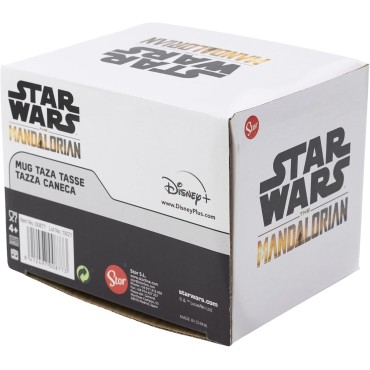 Taza The Child Blanco y Negro The Mandalorian Star Wars Cerámica 400 mls 