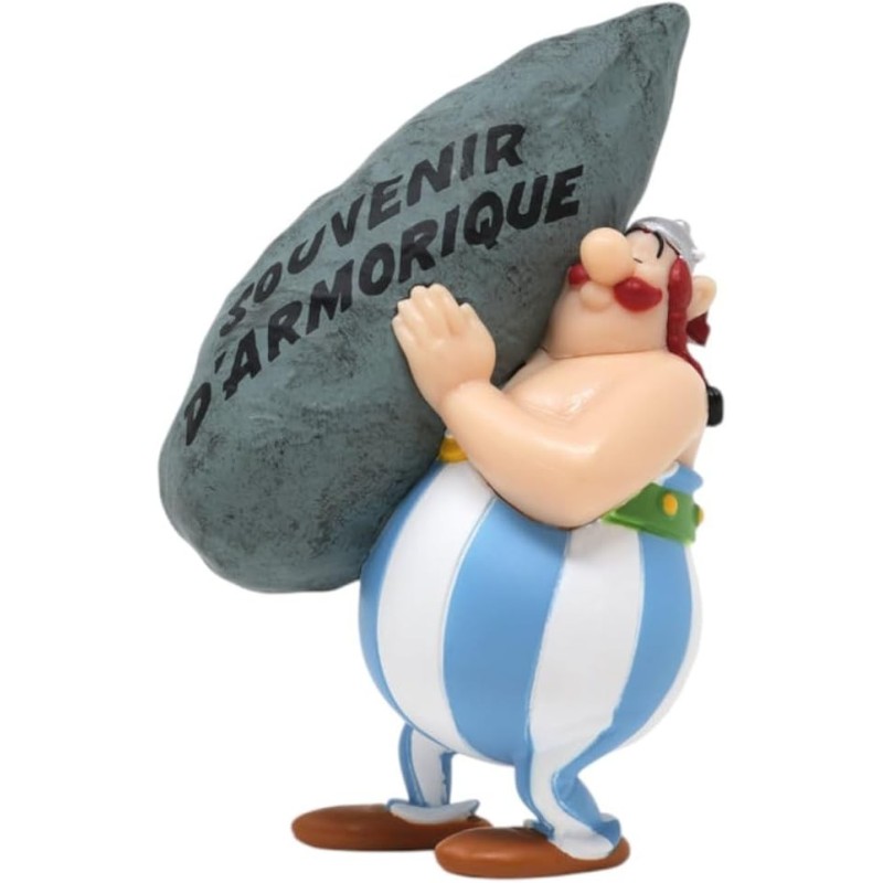 Figura Obélix con Menhir Astérix y Obélix 10 cms