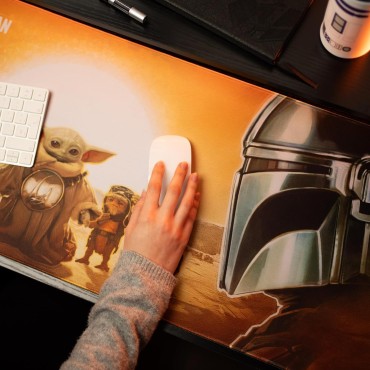 Alfombrilla de ratón XXL The Mandalorian and Grogu - Alfombrilla de Escritorio (Mouse Pad) Protector Escritorio : Impermeable y