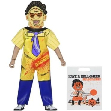 NECA Texas Chainsaw Massacre Leatherface Figura de acción vestida a escala de 6 pulgadas, personaje de película de terror, col