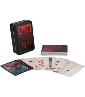 Juego de regalo de cartas de Stranger Things, caja de lata coleccionable, mercancía oficial de Stranger Things Paladone