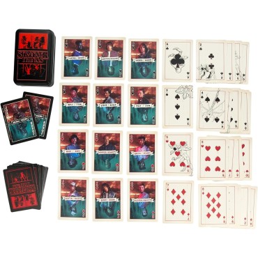Juego de regalo de cartas de Stranger Things, caja de lata coleccionable, mercancía oficial de Stranger Things Paladone