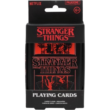 Juego de regalo de cartas de Stranger Things, caja de lata coleccionable, mercancía oficial de Stranger Things Paladone