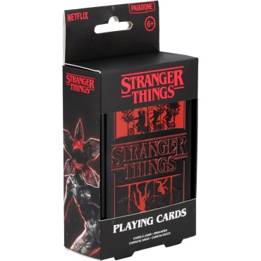 Juego de regalo de cartas de Stranger Things, caja de lata coleccionable, mercancía oficial de Stranger Things Paladone