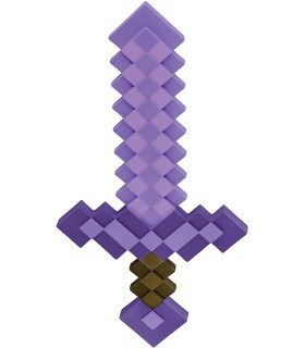 Minecraft - Espada Minecraft Encantada Morada Oficial - Arma de Juguete de Plástico - Niños 3 Años +
