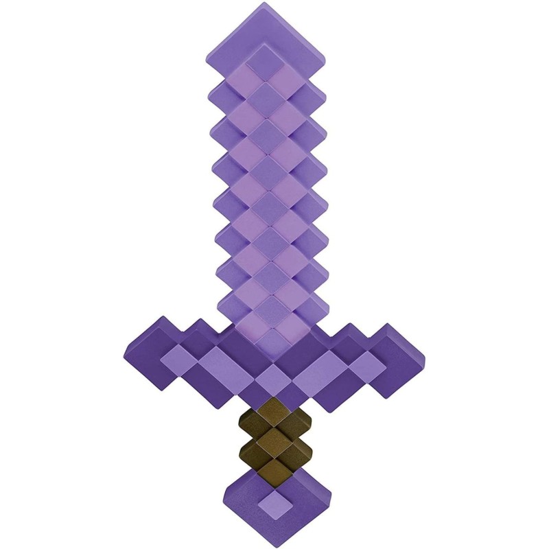 Minecraft - Espada Minecraft Encantada Morada Oficial - Arma de Juguete de Plástico - Niños 3 Años +