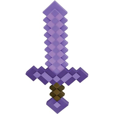 Minecraft - Espada Minecraft Encantada Morada Oficial - Arma de Juguete de Plástico - Niños 3 Años +