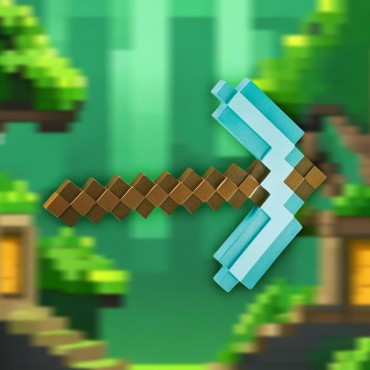 Minecraft - Pico de Diamante Oficial - Arma de Juguete de Plástico - Niños 3 Años ++