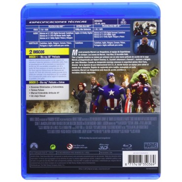 Los Vengadores (3D + 2D) [Blu-ray]