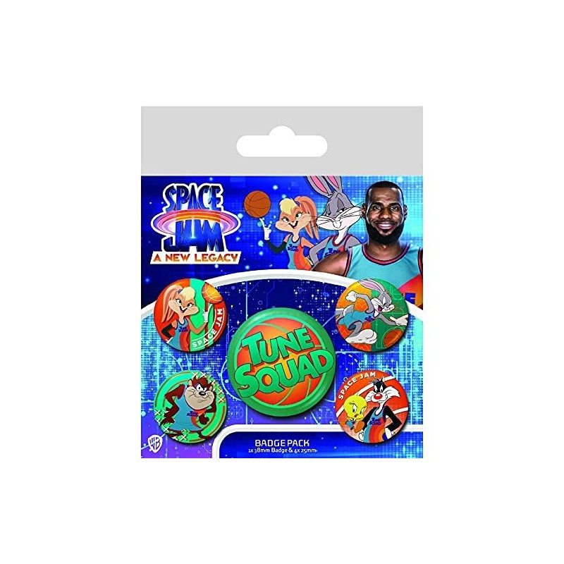 Chapas Space Jam 2 Tune Squad Set de 5 unidades