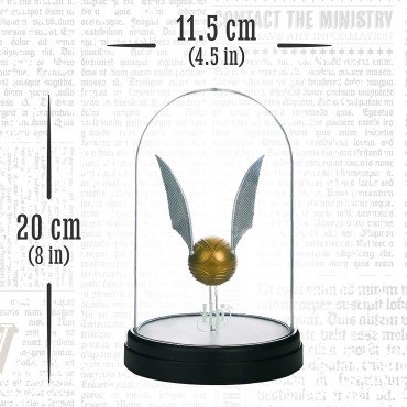 Lámpara Snitch Dorada Bell Jar Light Luz de Ambiente Harry Potter 21 cms