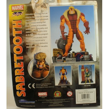 Figura Sabretooth Dientes de Sable X-Men Marvel Select Articulada 18 cms